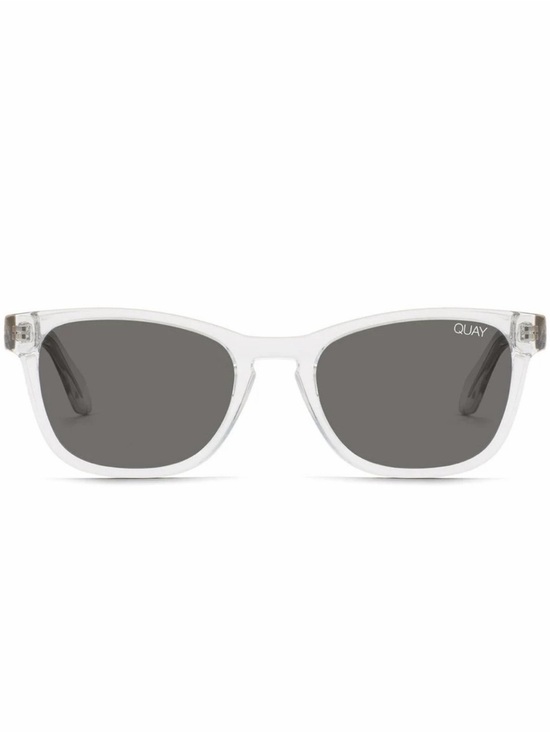 Quay Australia ‘Hardware Mini’ Unisex Polarized Sunglasses in “Clear / Smoke” main image 6